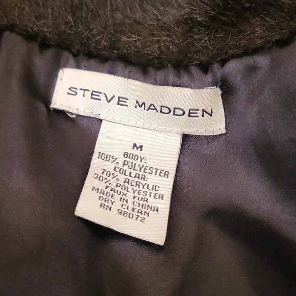 Steve Madden Distressed Faux Fur Puffer vest - Picture 5 of 7